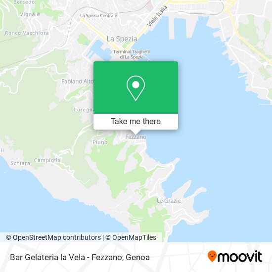 Bar Gelateria la Vela - Fezzano map