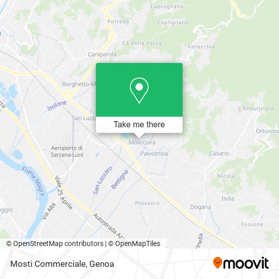 Mosti Commerciale map