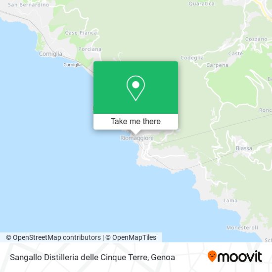 Sangallo Distilleria delle Cinque Terre map