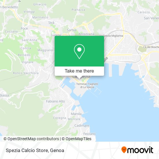 Spezia Calcio Store map