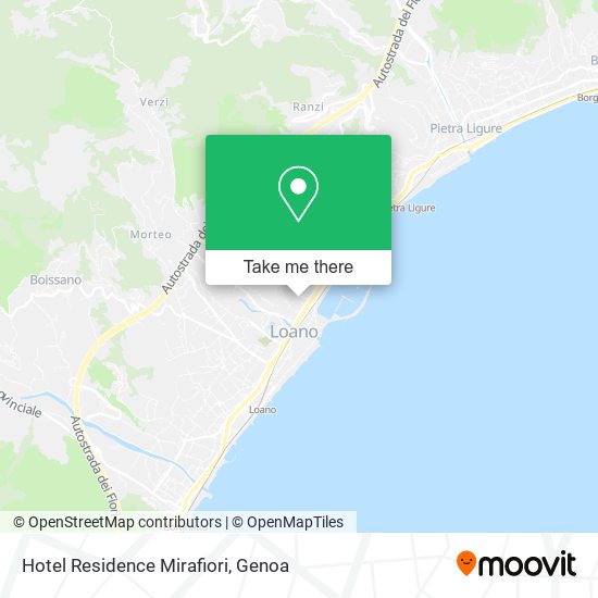 Hotel Residence Mirafiori map