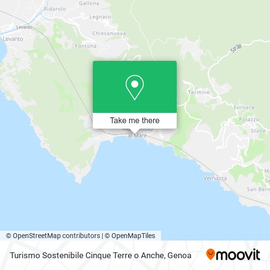 Turismo Sostenibile Cinque Terre o Anche map
