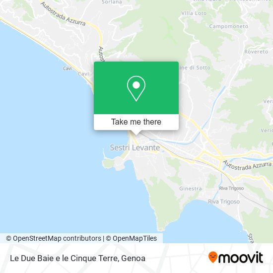 Le Due Baie e le Cinque Terre map