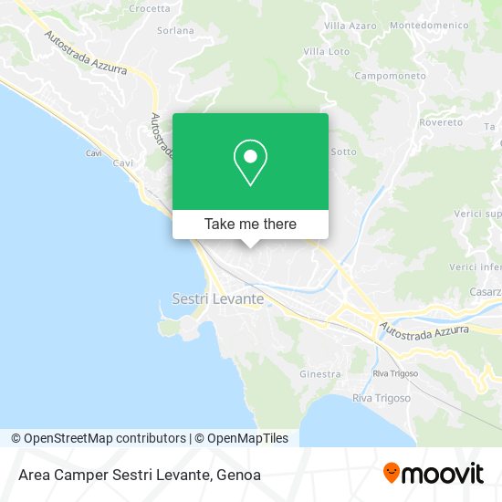 Area Camper Sestri Levante map