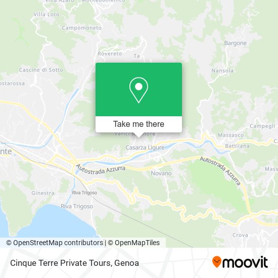 Cinque Terre Private Tours map