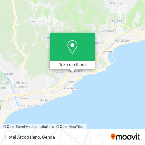 Hotel Arcobaleno map