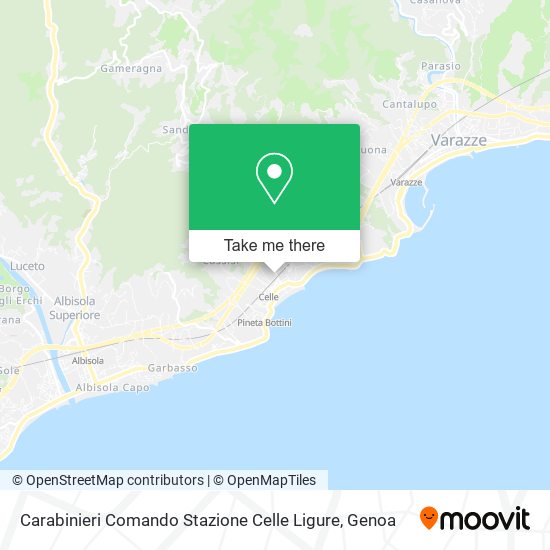 Carabinieri Comando Stazione Celle Ligure map