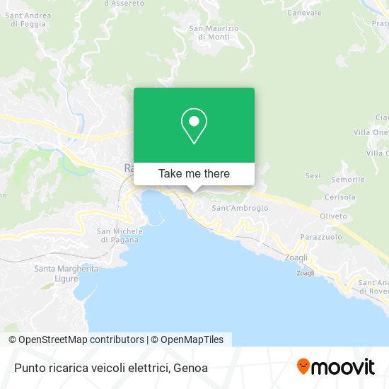 Punto ricarica veicoli elettrici map