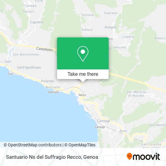 Santuario Ns del Suffragio Recco map