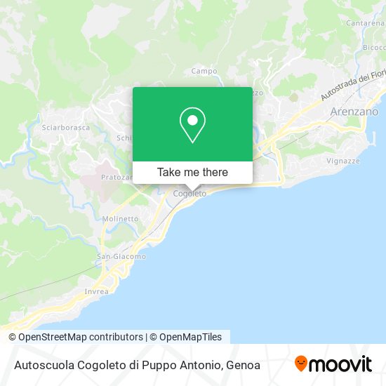 Autoscuola Cogoleto di Puppo Antonio map