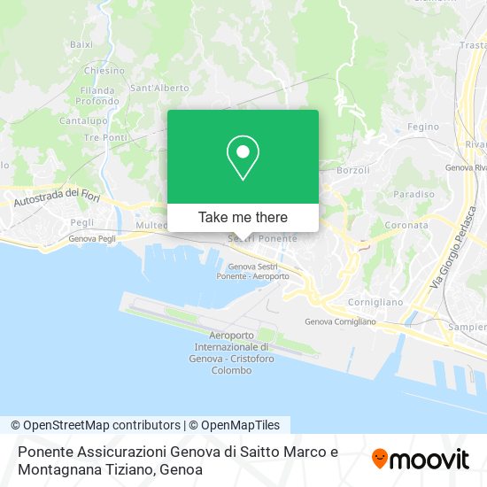 Ponente Assicurazioni Genova di Saitto Marco e Montagnana Tiziano map
