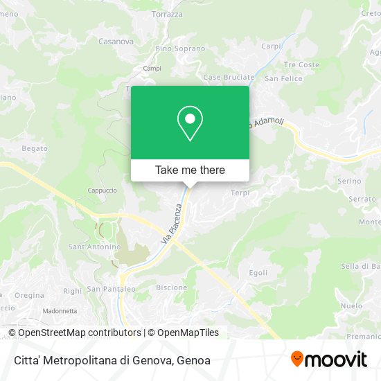 Citta' Metropolitana di Genova map