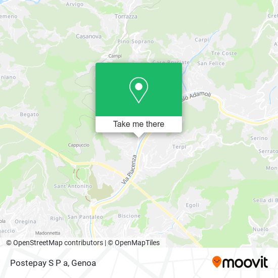 Postepay S P a map