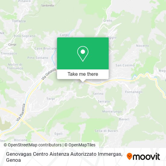 Genovagas Centro Aistenza Autorizzato Immergas map