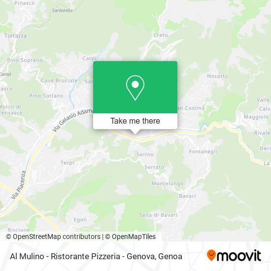 Al Mulino - Ristorante Pizzeria - Genova map