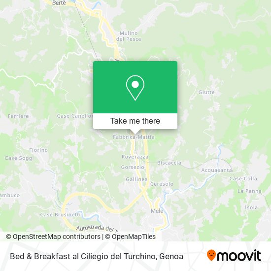 Bed & Breakfast al Ciliegio del Turchino map