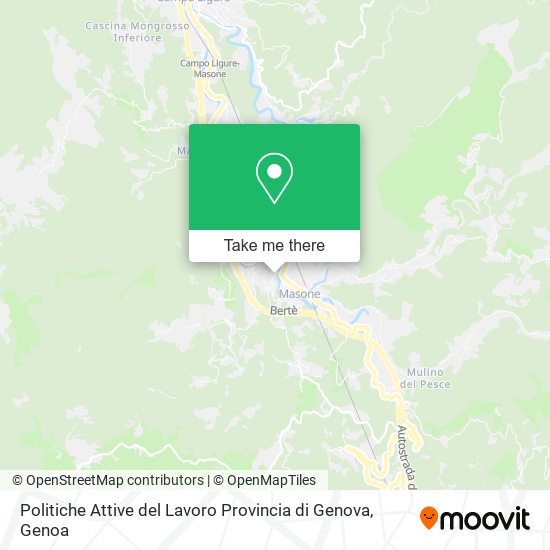 Politiche Attive del Lavoro Provincia di Genova map
