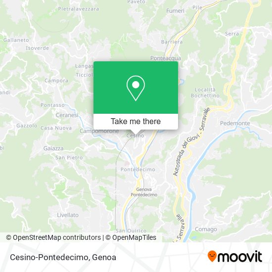 Cesino-Pontedecimo map
