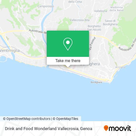 Drink and Food Wonderland Vallecrosia map