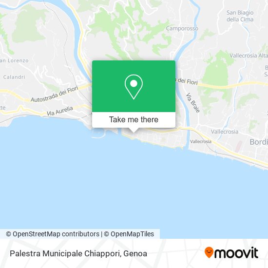 Palestra Municipale Chiappori map