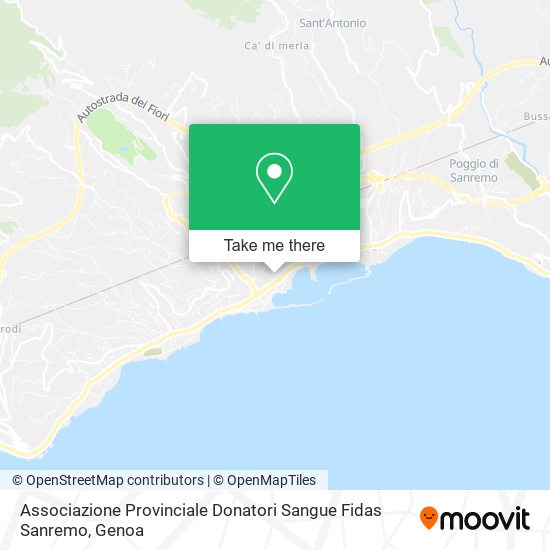 Associazione Provinciale Donatori Sangue Fidas Sanremo map