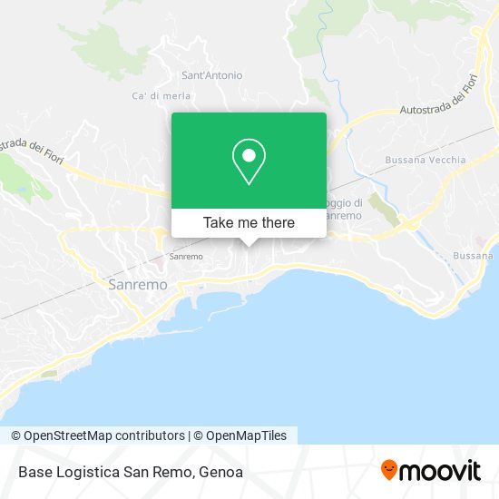 Base Logistica San Remo map