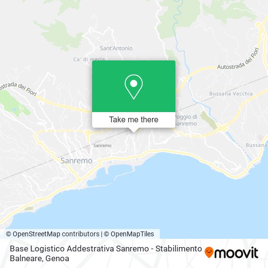 Base Logistico Addestrativa Sanremo - Stabilimento Balneare map