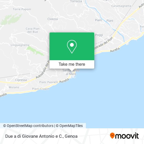 Due a di Giovane Antonio e C. map