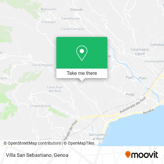 Villa San Sebastiano map