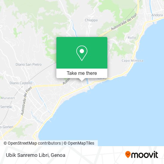 Ubik Sanremo Libri map