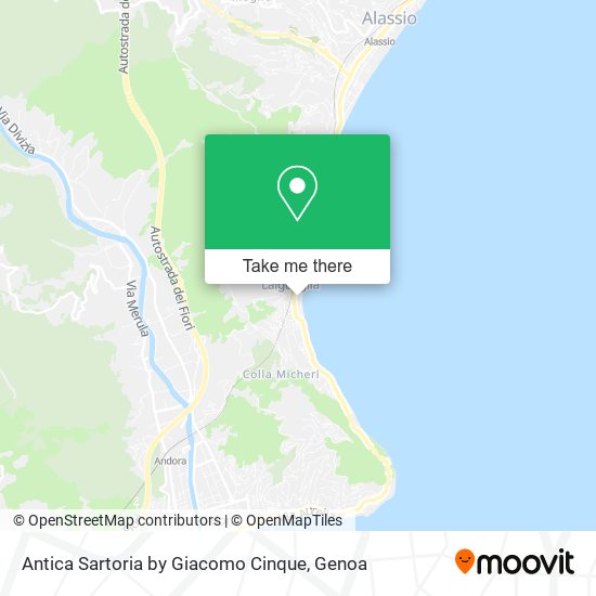 Antica Sartoria by Giacomo Cinque map