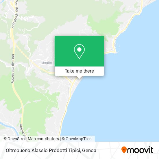 Oltrebuono Alassio Prodotti Tipici map