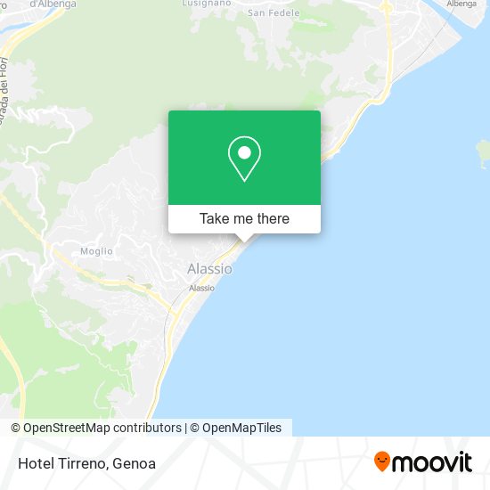 Hotel Tirreno map