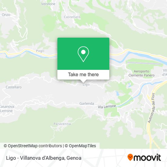 Ligo - Villanova d'Albenga map