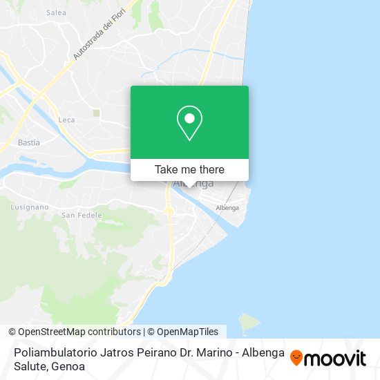 Poliambulatorio Jatros Peirano Dr. Marino - Albenga Salute map