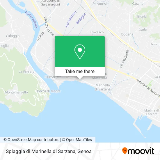 Spiaggia di Marinella di Sarzana map
