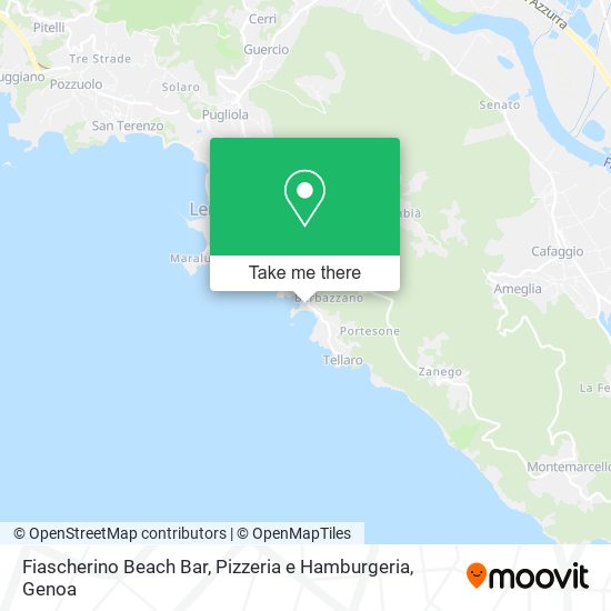Fiascherino Beach Bar, Pizzeria e Hamburgeria map