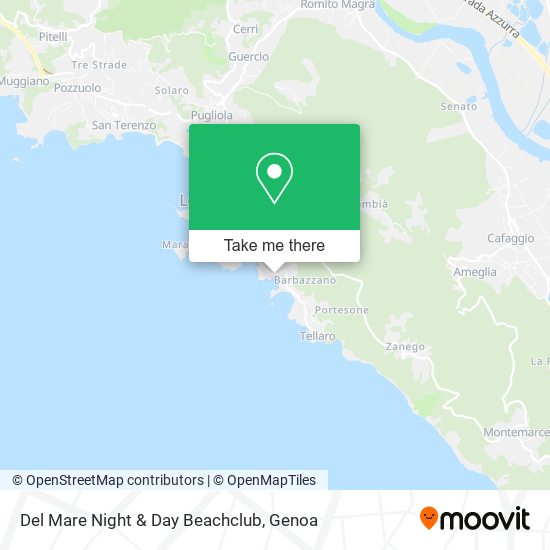 Del Mare Night & Day Beachclub map