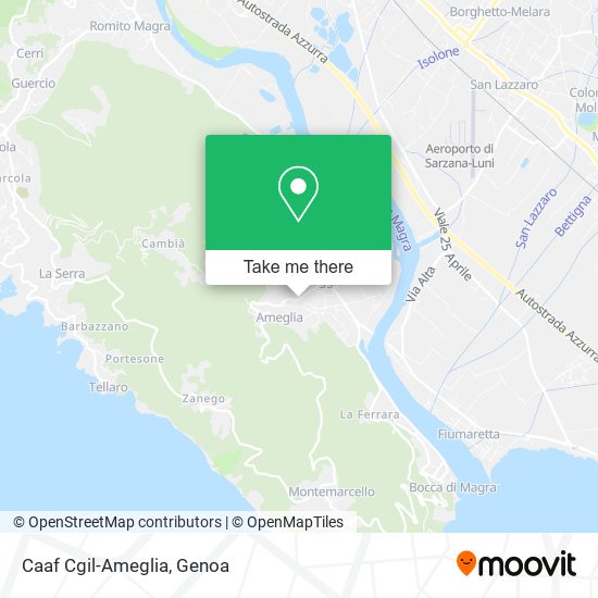 Caaf Cgil-Ameglia map