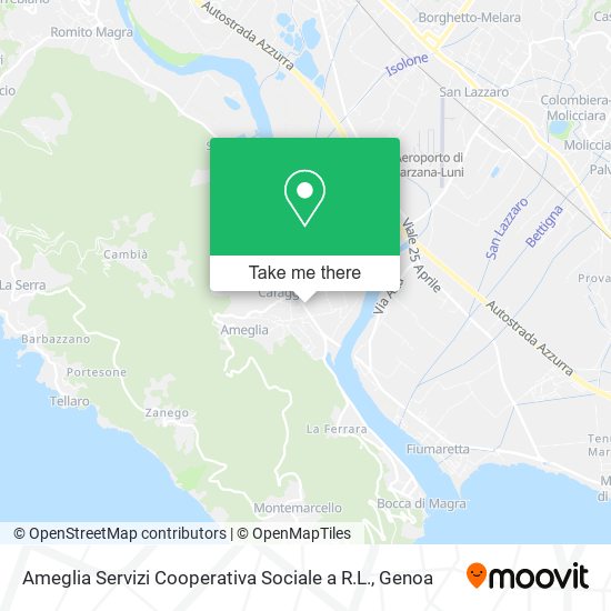 Ameglia Servizi Cooperativa Sociale a R.L. map