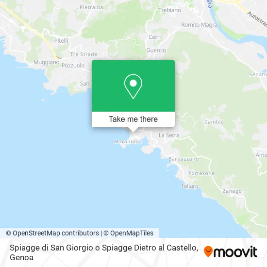 Spiagge di San Giorgio o Spiagge Dietro al Castello map