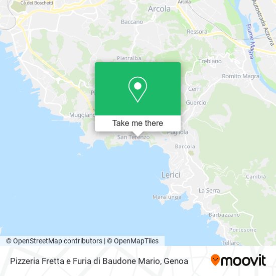 Pizzeria Fretta e Furia di Baudone Mario map