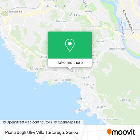 Piana degli Ulivi Villa Tartaruga map