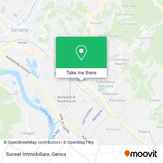 Sunset Immobiliare map