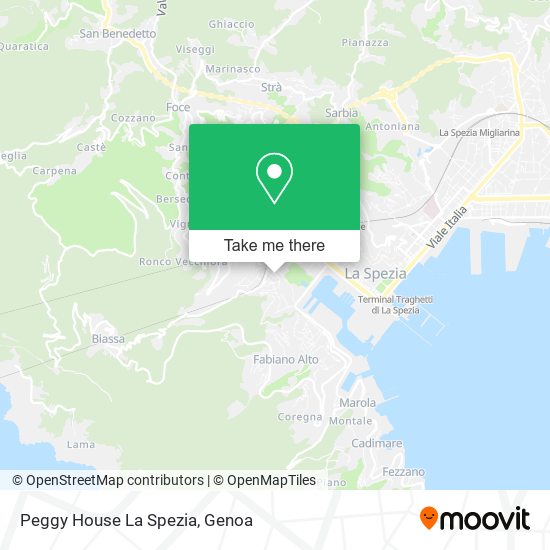 Peggy House La Spezia map