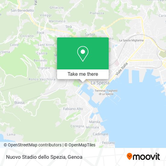 Nuovo Stadio dello Spezia map