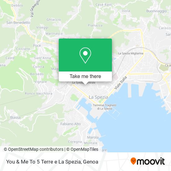 You & Me To 5 Terre e La Spezia map