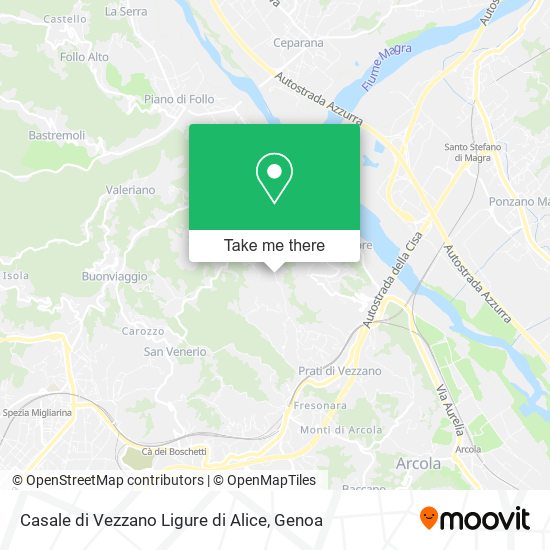Casale di Vezzano Ligure di Alice map
