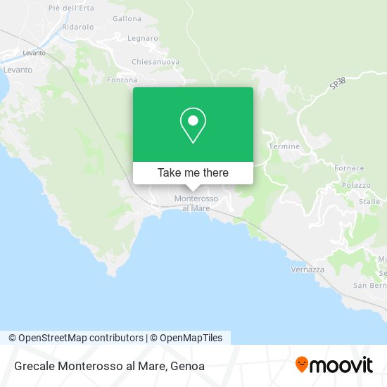 Grecale Monterosso al Mare map