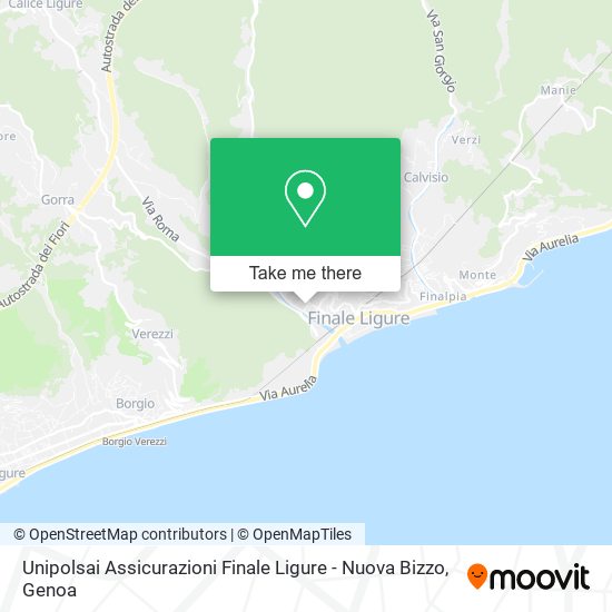 Unipolsai Assicurazioni Finale Ligure - Nuova Bizzo map